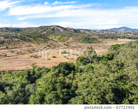 Aerial view of Los Penasquitos Canyon Preserve, San Diego 67722992