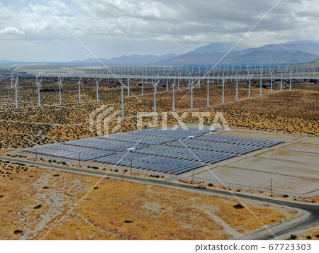 Solar Panels farm to Harness the Power of Nature to generate free green energy. Palm Springs 67723303