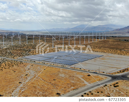 Solar Panels farm to Harness the Power of Nature to generate free green energy. Palm Springs 67723305