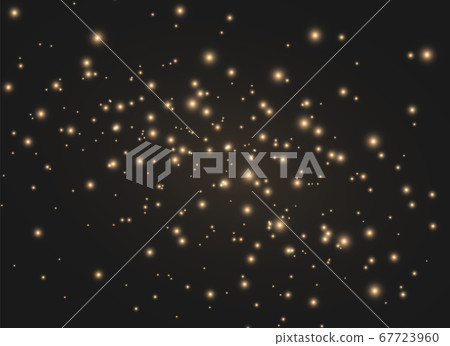 Golden dust sparks. 67723960