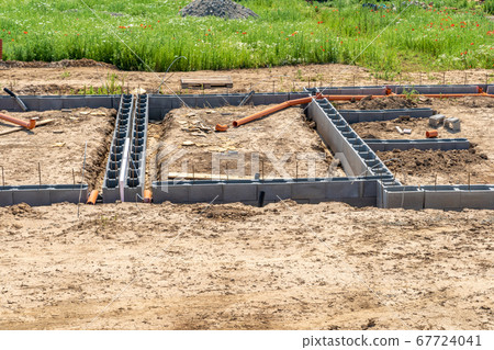 foundation of a family house from lost formwork foundation of a family house from lost formwork 67724041