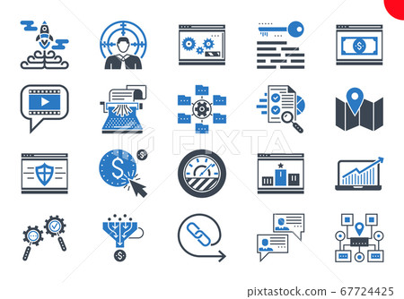 Glyph Icons Set of Search Engine Optimization Glyph Icons Set of Search Engine Optimization 67724425