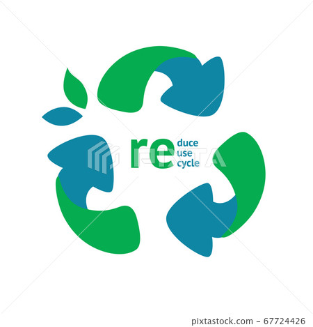 Zero waste icon. Symbol of recycling. Vector illustration Zero waste icon. Symbol of recycling. Vector illustration 67724426