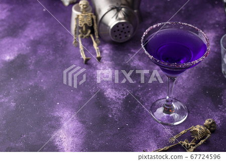 Halloween purple lavender Margarita cocktail 67724596