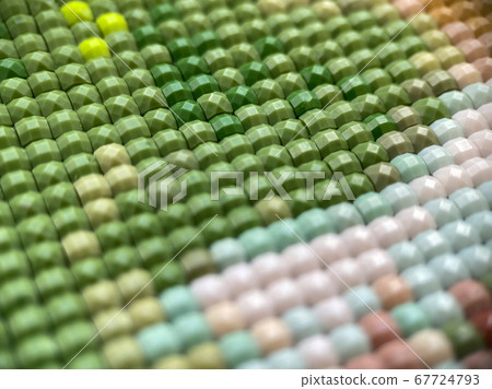 Close-up, colorful square diamond embroidery Close-up, colorful square diamond embroidery 67724793