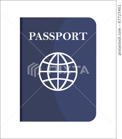 International passport isolated on white backdrop 67725401