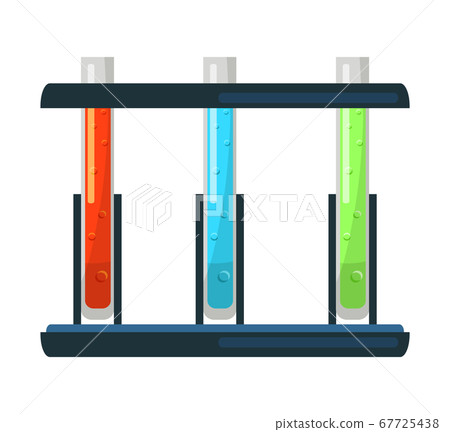 Testing tubes flat vector illustration Testing tubes flat vector illustration 67725438