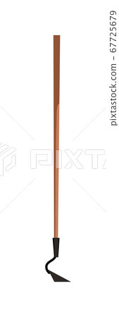 Cartoon small hoe for gardening work on white Cartoon small hoe for gardening work on white 67725679