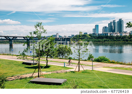 Ttukseom Hangang Park at summer in Seoul, korea Ttukseom Hangang Park at summer in Seoul, korea 67726419