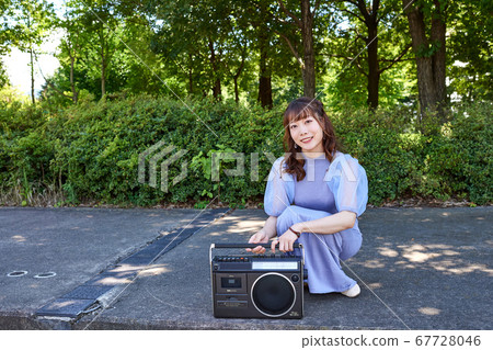 Boombox and female 67728046