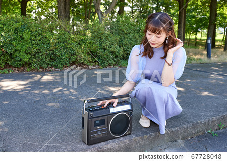 Boombox and female 67728048