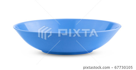empty blue bowl on white background empty blue bowl on white background 67730105