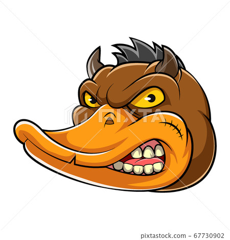 animal evil duck mascot of illustration animal evil duck mascot of illustration 67730902