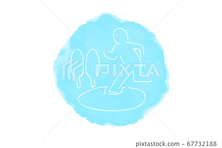 Analog handwriting style loose touch icon: local shelter 67732188