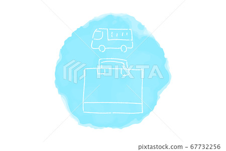 Analog freehand touch icon: Delivery 67732256