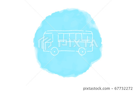 Analog handwriting style loose touch icon: Bus Analog handwriting style loose touch icon: Bus 67732272
