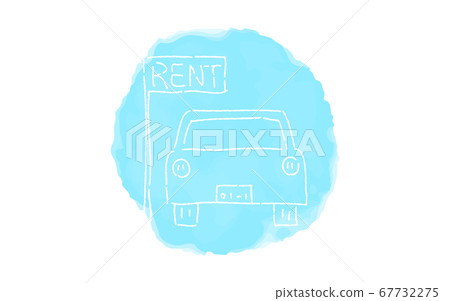 模擬手寫風格的鬆動觸摸圖標:租車 模擬手寫風格的鬆動觸摸圖標:租車 67732275