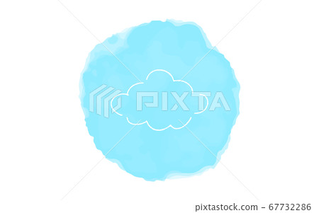 Analog handwriting style loose touch icon: Cloudy 67732286