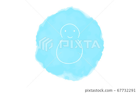 Analog handwriting style loose touch icon: Snowman 67732291