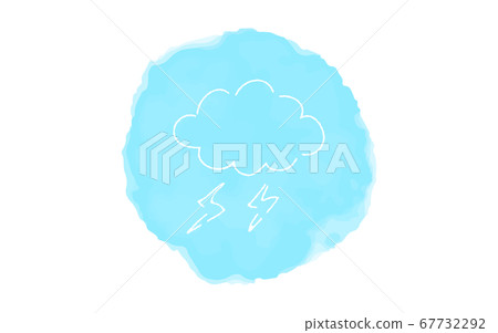 Analog handwriting style loose touch icon: thundercloud 67732292
