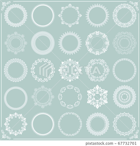 Vintage Set of Vector Round Elements 67732701