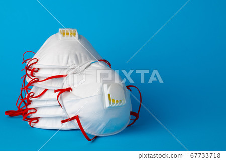 White medical mask for protection against viruses and pollution 67733718