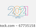 2021 happy new year logo text line art design, 67735158