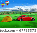 Auto camp at the foot of Mt. Fuji 67735573