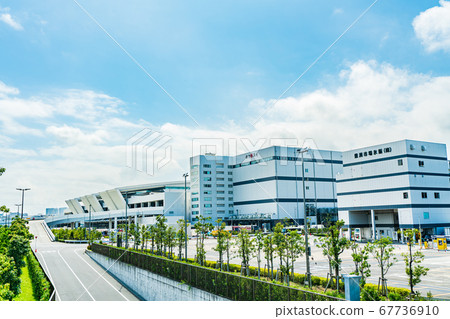 東京丰洲市場有明北橋門的城市景觀 東京丰洲市場有明北橋門的城市景觀 67736910