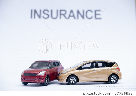 Car placed on insurance documents. Car insurance concept 67736952