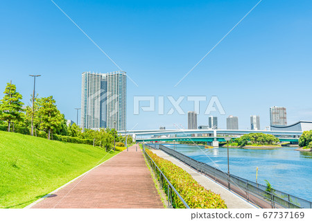 Cityscape of Tokyo Scenery around Toyosu Gururi Park 67737169
