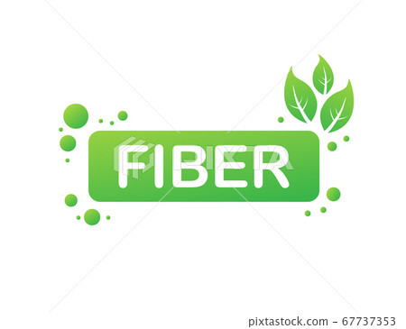 Fiber Badge. Vegan Button. Vector stock illustration. 67737353