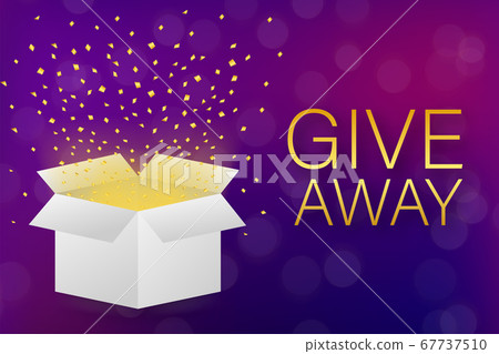 Gift box icon design template. Giveaway. Typography design. Post box. Winner banner. Vector stock illustration. Gift box icon design template. Giveaway. Typography design. Post box. Winner banner. Vector stock illustration. 67737510