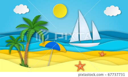 Sea landscape with beach Sea landscape with beach 67737731