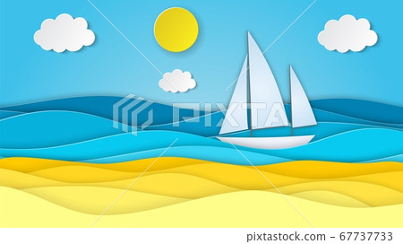 Sea landscape with beach Sea landscape with beach 67737733