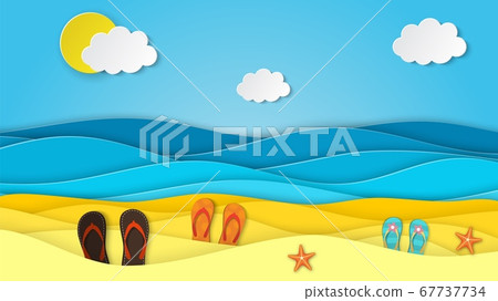 Sea landscape with beach Sea landscape with beach 67737734