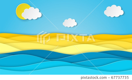 Sea landscape with beach Sea landscape with beach 67737735