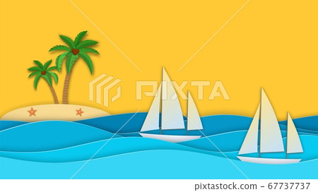 Sailboat in the sea. Sailboat in the sea. 67737737