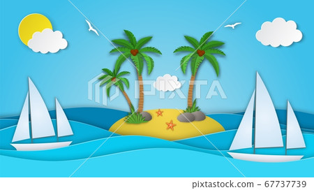Sailboat in the sea. Sailboat in the sea. 67737739