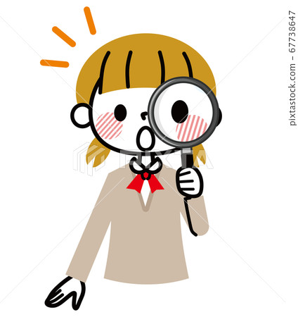 女學生髮現放大鏡 67738647