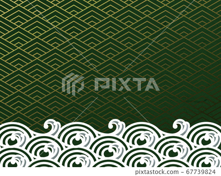 Japanese pattern wave Ryoseikai wave texture Japanese material Japanese pattern wave Ryoseikai wave texture Japanese material 67739824