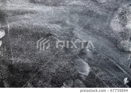 White color chalk hand drawing in blank blackboard 67739894