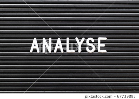 Black color felt board with word analyse background Black color felt board with word analyse background 67739895