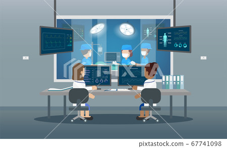 Surgeon team in surgery room 67741098