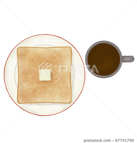 Toast & butter and coffee red x gray 67741799