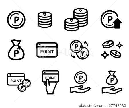 Set of point related icons/point... - Stock Illustration [67742680] - PIXTA