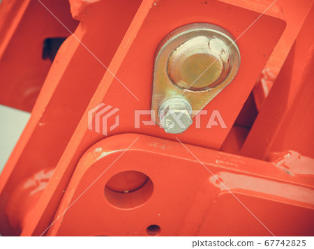 Abstract detailed close up of red machinery Abstract detailed close up of red machinery 67742825