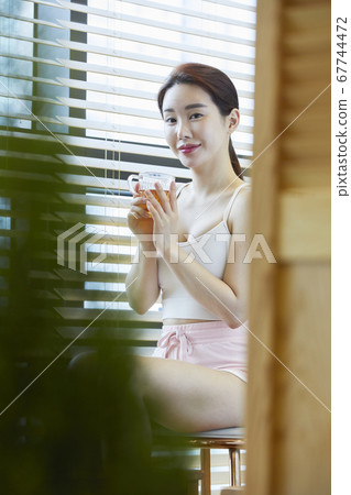 Tea Time, Tea Therapy, Foot Bath, Healing, Young Woman Tea Time, Tea Therapy, Foot Bath, Healing, Young Woman 67744472
