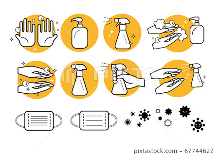 Infection control icon design material Infection control icon design material 67744622