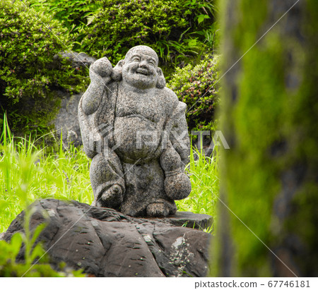 Statue of Semi Historical Buddhist Monk at Flower Park in Japan Statue of Semi Historical Buddhist Monk at Flower Park in Japan 67746181